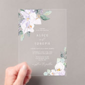 Delicate Elegant Waterverf Bloemen bruiloft Acryl Uitnodigingen (Insitu (Draagbaar))