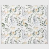 Delicate elegant waterverf floral Wedding Cadeaupapier (Vlak)
