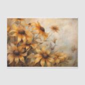 Delicate, Elegante BlackEyed Susan Bloemen Decoupa Tissuepapier (Voorkant)