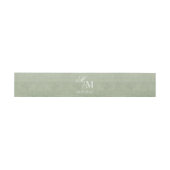 Delicate Elegante Minimale Saliegroene Trouwdag Uitnodigingen Wikkel (Vlak)