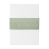 Delicate Elegante Minimale Saliegroene Trouwdag Uitnodigingen Wikkel (Achterkant Voorbeeld)