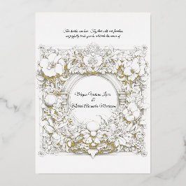 Delicate en weelderige Acanthus, bruiloft Folie Uitnodiging
