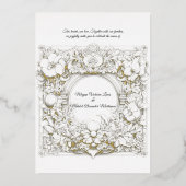 Delicate en weelderige Acanthus, bruiloft Folie Uitnodiging (Voorkant)