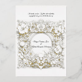 Delicate en weelderige Acanthus, bruiloft Folie Uitnodiging