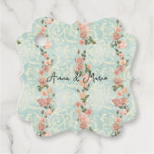 delicate Engelse rozen Bedankjes Labels (Voorkant)