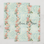 delicate Engelse rozen Feestdagenkaart (Voorkant / Achterkant)