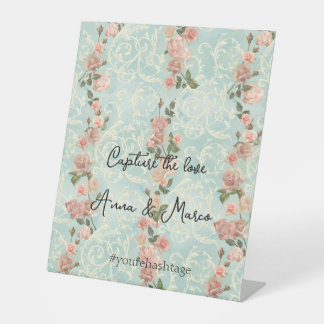 delicate Engelse rozen Reclamebord Met Voetstuk