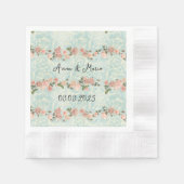 delicate Engelse rozen Servet (Voorkant)