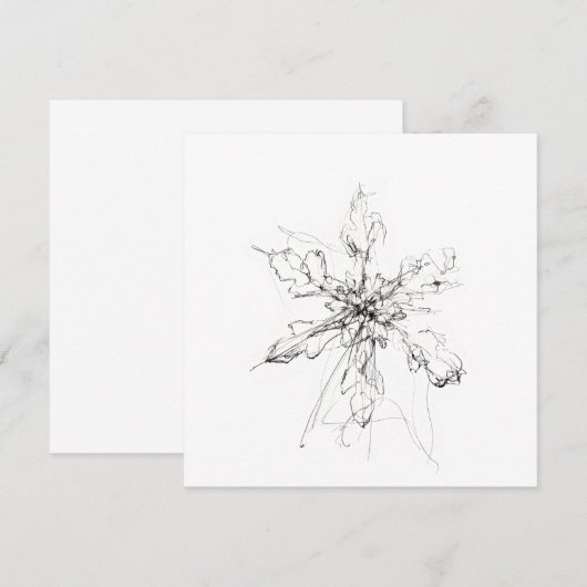 Delicate Enkele Sneeuwvlok  Kaart (Voorkant / Achterkant)