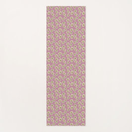 Delicate  enkele zwartgeblakerde bloemen yogamat