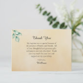 Delicate Eucalyptus en Parchment Orthodoxe Doop Bedankkaart (Staand voorkant)