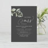 Delicate Eucalyptus Future Mrs Gray Vrijgezellenfe Kaart (Staand voorkant)