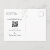 Delicate Eucalyptus Leaves Wedding Save the Date Aankondigingskaart (Achterkant)