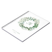 Delicate Eucalyptus | Monogram Waterverf legant Notitieboek (Linkerzijde)