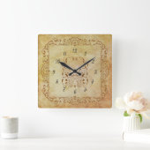 Delicate Fairy Tale Vierkante Klok (Huis)