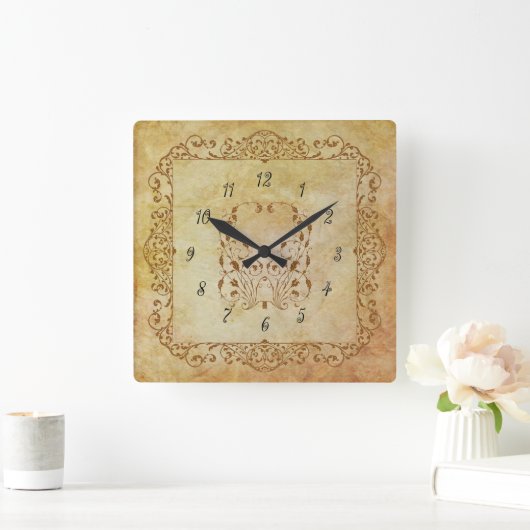 Delicate Fairy Tale Vierkante Klok (Huis)