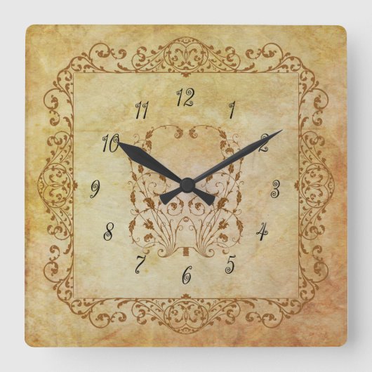 Delicate Fairy Tale Vierkante Klok (Voorkant)