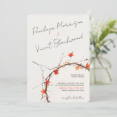 Delicate Fall Wedding Kaart (Staand voorkant)