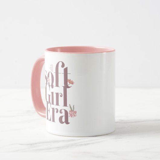 Delicate Feminine Script with Flowers Mok (Voorkant links)
