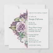 Delicate fined Floral Bridal Shower Invitation Kaart (Voorkant)