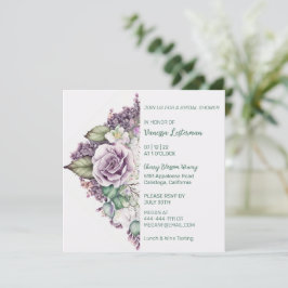 Delicate fined Floral Bridal Shower Invitation Kaart