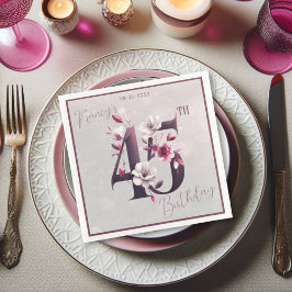 Delicate Floral  45e Verjaardag Servet