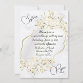 Delicate Floral Arrangement Wedding Invitation Kaart (Voorkant)