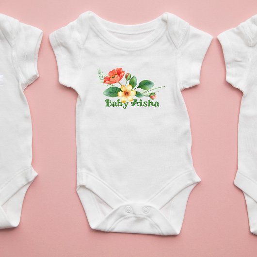 Delicate Floral Baby Bodysuit | Nieuw babycadeau