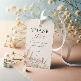 Delicate Floral Baby in Bloom Bedankt Favoriet Tag Cadeaulabel