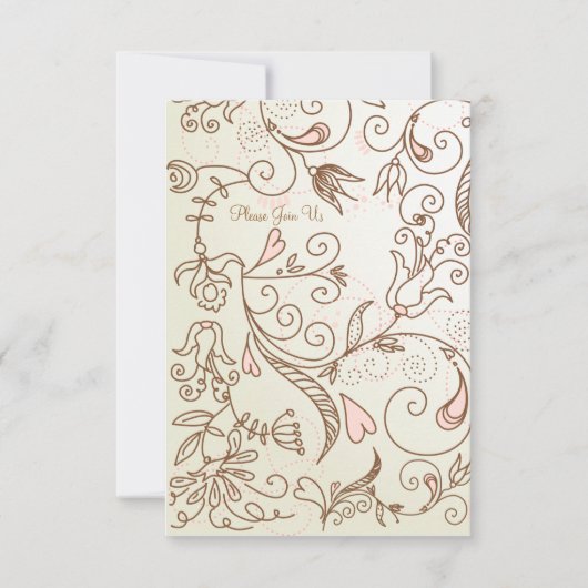 Delicate Floral Baby shower Kaart (Voorkant)