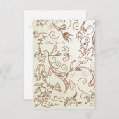 Delicate Floral Baby shower Kaart (Voorkant / Achterkant)