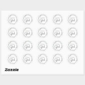 Delicate Floral Baby shower Ronde Sticker (Vel)