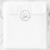 Delicate Floral Baby shower Ronde Sticker (Tas)