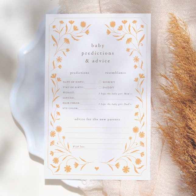 Delicate Floral Baby shower Voorspelling Advies sp (Creator heeft geüpload)