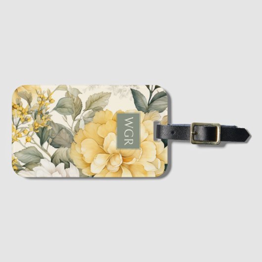 Delicate Floral Bagagelabel (Voorkant (horizontaal))