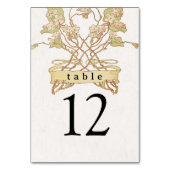 Delicate Floral Banner Tafelnummer (Achterkant)