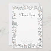 Delicate Floral Bedankkaart (Voorkant)