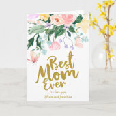 Delicate Floral Best Mam Ever Holiday Kaart (Gele Bloem)