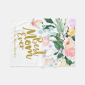 Delicate Floral Best Mam Ever Moederdag Fleece Deken (Voorkant (Horizontaal))