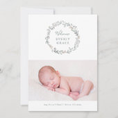 Delicate Floral Birth koninklijk Aankondiging (Voorkant)