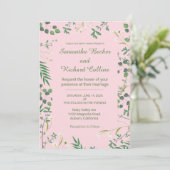 Delicate Floral Border Kaart (Staand voorkant)