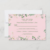 Delicate Floral Border RSVP Kaartje (Voorkant)