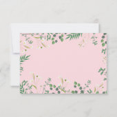 Delicate Floral Border RSVP Kaartje (Achterkant)