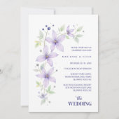 Delicate Floral & Botanical Branch Light Purple  Kaart (Voorkant)