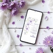 Delicate Floral & Botanical Branch Light Purple  Kaart