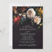 Delicate Floral Bouquet Wedding Sjabloon Kaart (Voorkant)