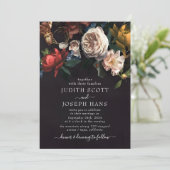 Delicate Floral Bouquet Wedding Sjabloon Kaart (Staand voorkant)