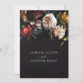 Delicate Floral Bouquet Wedding Sjabloon Kaart (Achterkant)