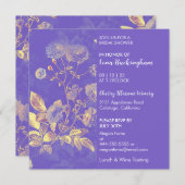 Delicate Floral Bridal Shower Invitation Kaart (Voorkant / Achterkant)