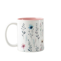 Delicate Floral Coffee Cup